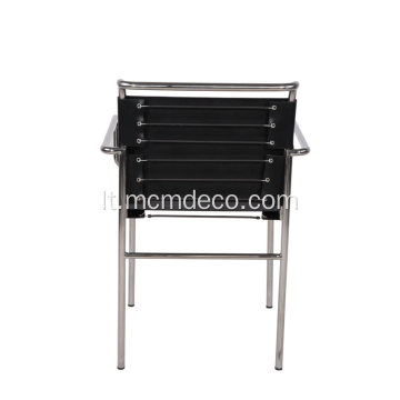 Modernaus dizaino juodos odos „Eileen Grey Roquebrune“ kėdė